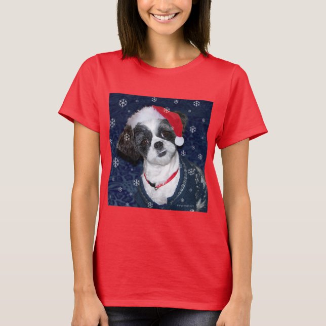 T-shirt Chien de Shih Tzu de Noël (Devant)