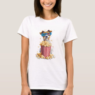 T-shirt Chien de soirée cinéma Popcorn Pup �