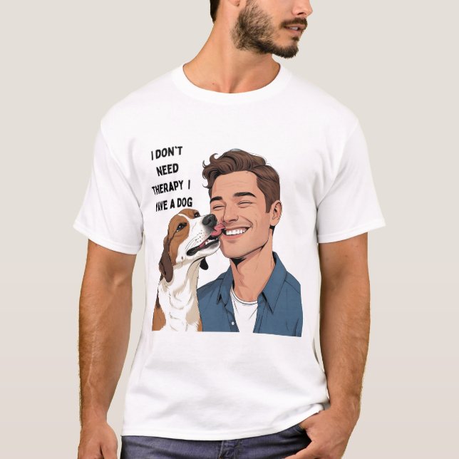 T-shirt chien de soutien émotionnel (Devant)