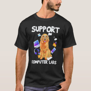 T-shirt Chien de soutien pour enseignant Golden Retrievers