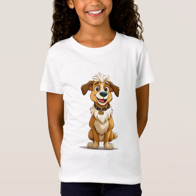 T-Shirt Chien de style dessin animé (Devant)