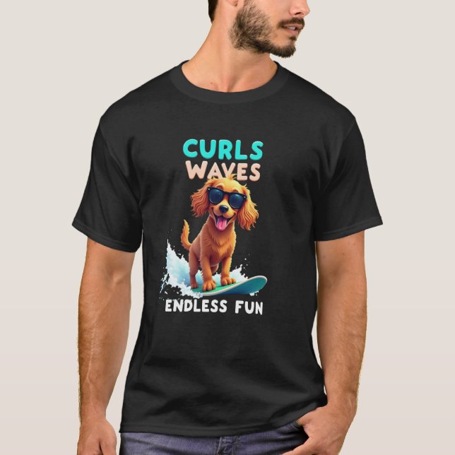 T-shirt Chien de surf Cool Cocker Spaniel (Devant)