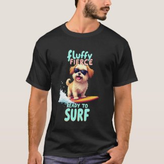 T-shirt Chien de surf cool Shih Tzu