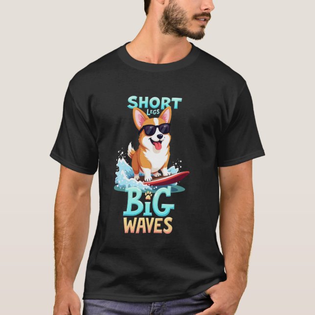 T-shirt Chien de surf Cool Welsh Corgi (Devant)
