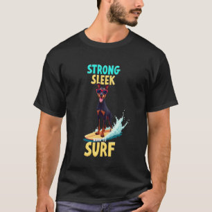 T-shirt Chien de surf Dobermann Pinscher cool