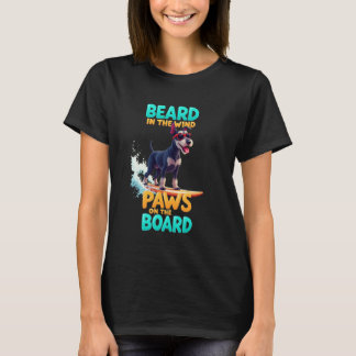T-shirt Chien de surf Schnauzer cool