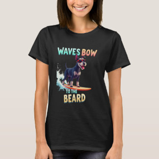 T-shirt Chien de surf Schnauzer cool