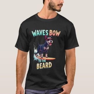T-shirt Chien de surf Schnauzer cool