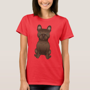 T-shirt Chien de taule français Brown / Chien de caricatur