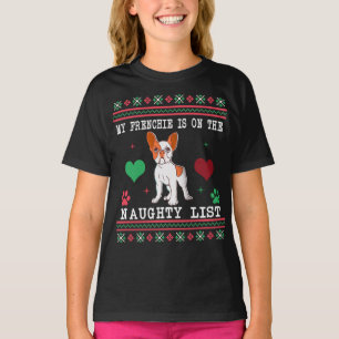 T-shirt Chien de taule français laide Sweater Naughty List