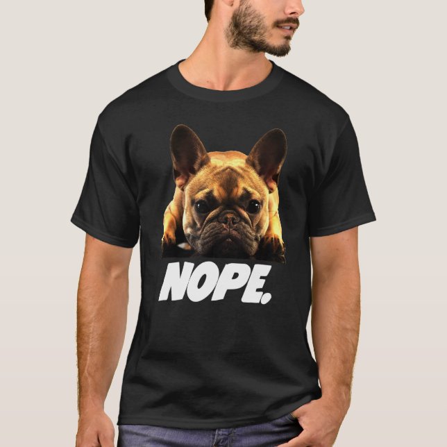 T-shirt Chien de taule français Lazy Frenchie (Devant)