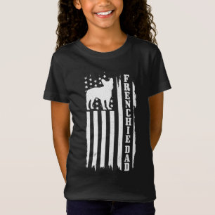 T-Shirt Chien de taule français Papa Drapeau américain Pat