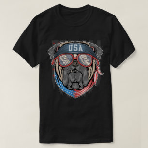 T-shirt Chien de taule patriotique