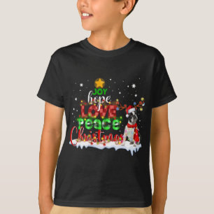 T-shirt Chien de taule Père Noël Reindeer Costume Noël Tr