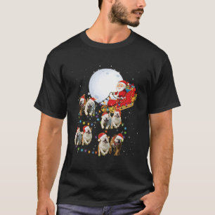 T-shirt Chien de taule Père Noël Sleigh Funny Chien Lover