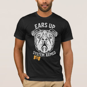 T-shirt Chien de taureau anglais gros chien armé