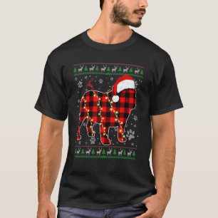 T-shirt Chien de taureau anglais Noël Noël de Noël