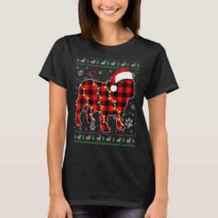T-shirt Chien de taureau anglais Noël Noël de Noël
