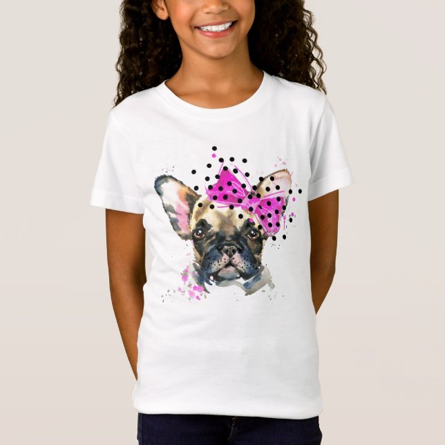 T-Shirt Chien de Taureau de Français de Cutie (Devant)