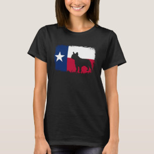 T-shirt Chien de taureau du Texas Drapeau du Texas