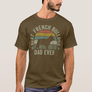 T-shirt Chien de taureau français Papa Chien Fête des père