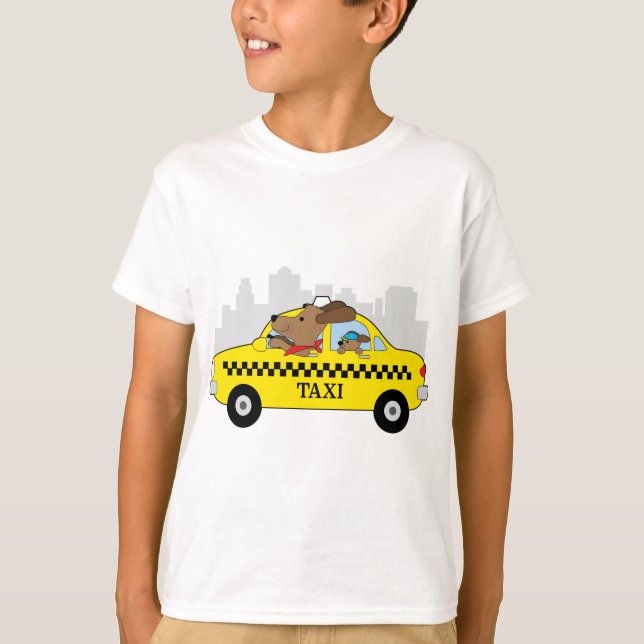 T-shirt Chien de taxi de New York (Devant)