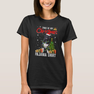 T-shirt Chien de Terre-Neuve Lumières de Noël Chiot