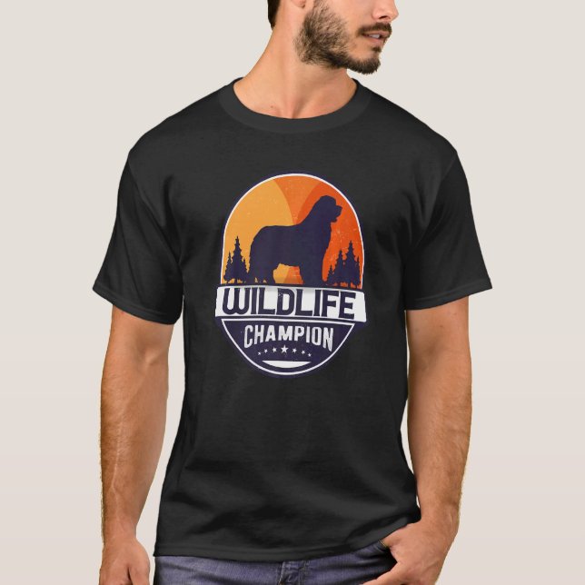 T-shirt Chien de Terre-Neuve Rétro 6 (Devant)