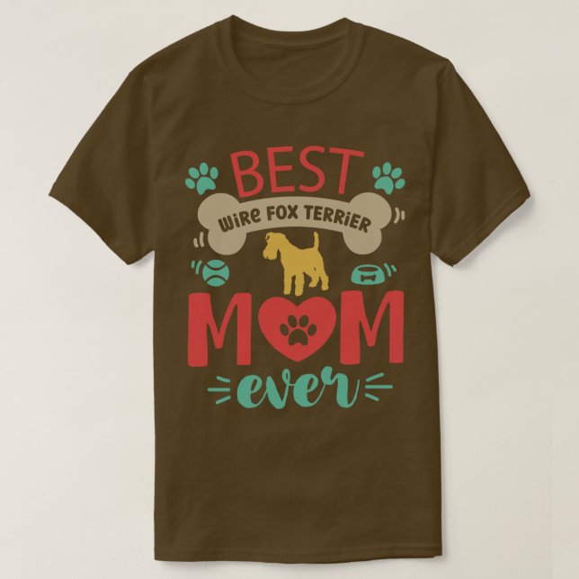 T-shirt Chien de Terrier Fox Wire (Design devant)