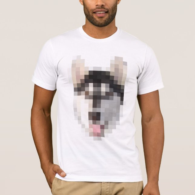 T-shirt Chien de traîneau de pixel de FNG (Devant)