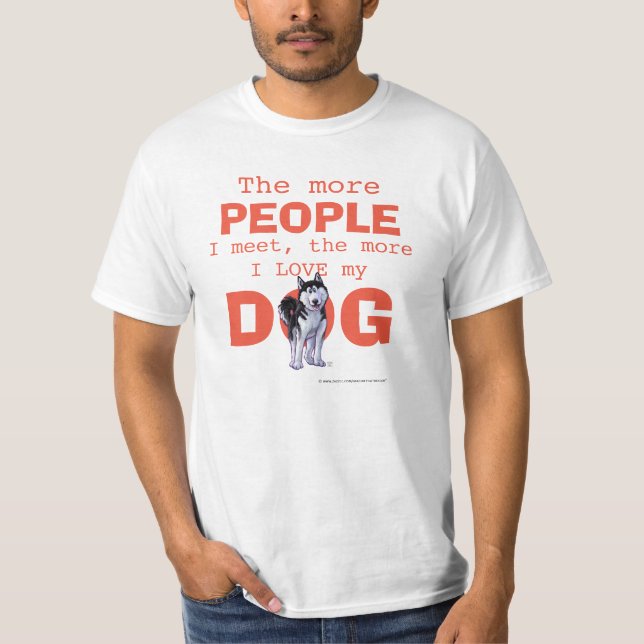 T-shirt Chien de traîneau plus les personnes, chien (Devant)
