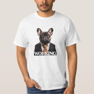 T-shirt Chien de travail français bulldog frenchie patron 