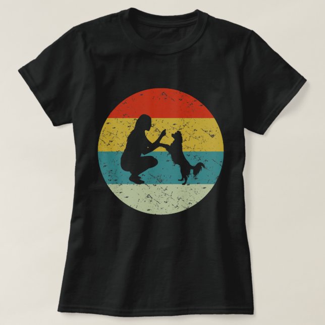 T-shirt chien de vinification rétro (Design devant)