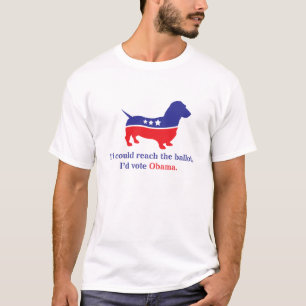 T-shirt Chien de Weiner, teckel 4 Obama