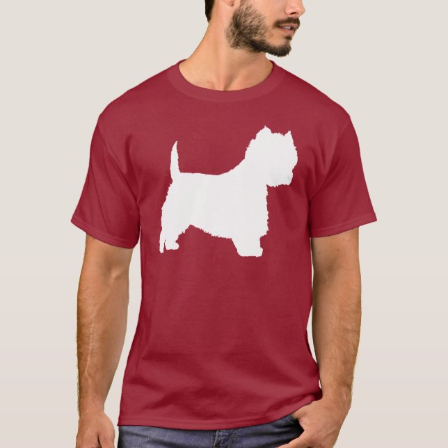 T-shirt Chien de Westie (blanc) (Devant)