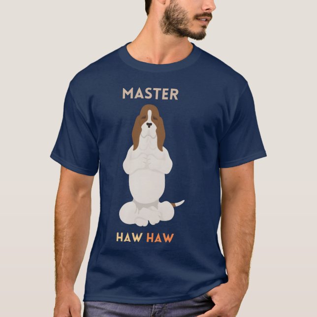 T-shirt chien de yoga ami de famille (Devant)