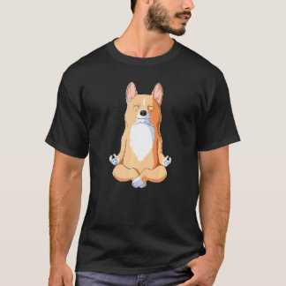 T-shirt Chien de yoga Corgi Premium