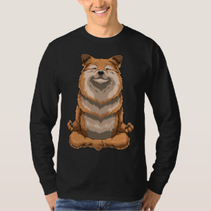 T-shirt Chien de Yoga Pomeranian
