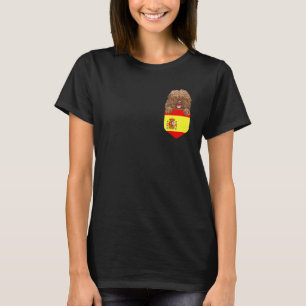 T-shirt Chien d'eau espagnol du drapeau espagnol chien dan