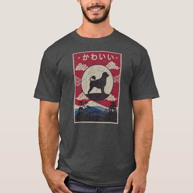 T-shirt Chien d'eau portugais Design japonais Kawaii Chien (Devant)