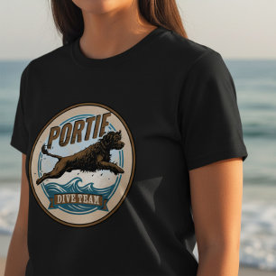 T-shirt Chien d'eau portugais - Équipe de plongée