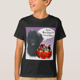 T-shirt Chien d'eau portugais Halloween Candy
