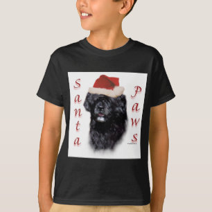 T-shirt Chien d'eau portugais Père Noël Paws