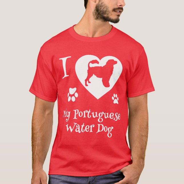 T-shirt Chien d'eau portugais pour Portie Chien drôle vint (Devant)