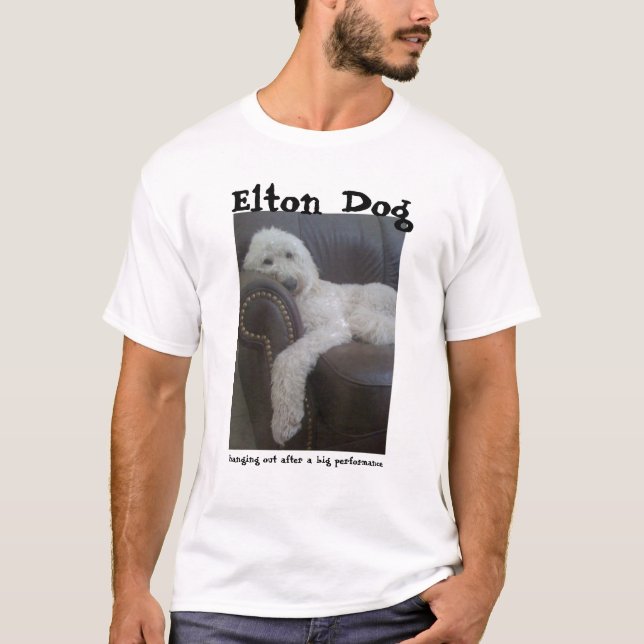 T-shirt Chien d'Elton :  Traîner (Devant)