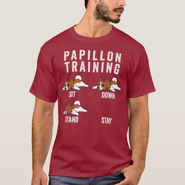 T-shirt Chien d'entraînement Papillon (Devant)