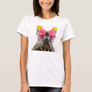 T-shirt Chien des images   de Getty avec des verres de