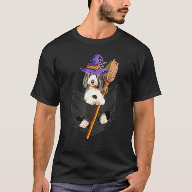 T-shirt Chien d'Halloween Collie à poitrine (Devant)
