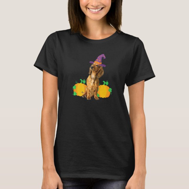 T-shirt Chien d'Halloween Dachshund (Devant)