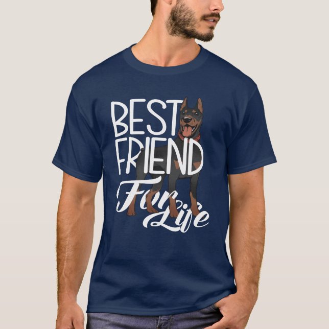 T-shirt Chien Doberman propriétaire Amis drôle (Devant)